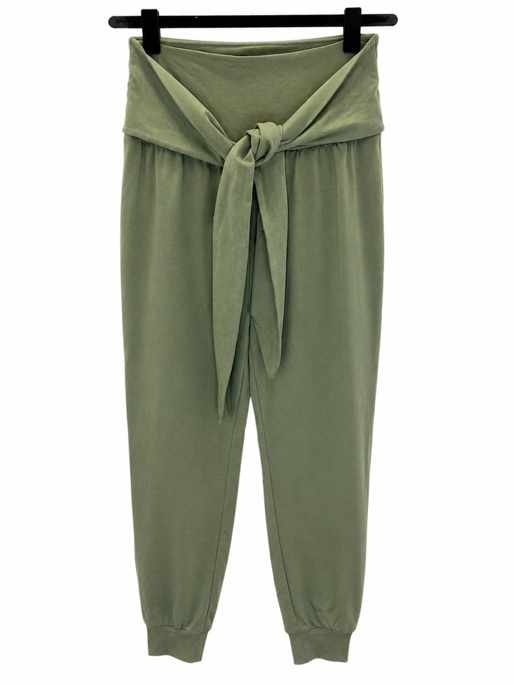 Namastetics Olive Green High Waisted Tie Joggers SMALL